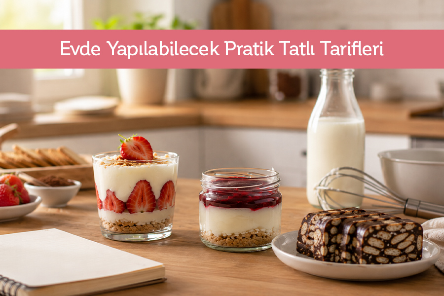 Evde Yapılabilecek Pratik Tatlı Tarifleri 